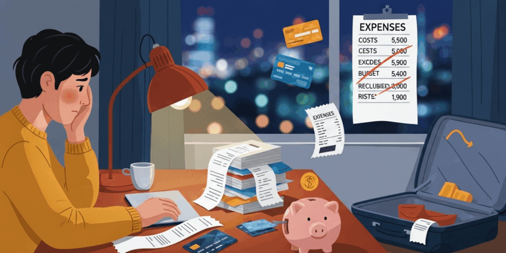 Não considerar o orçamento real da viagem