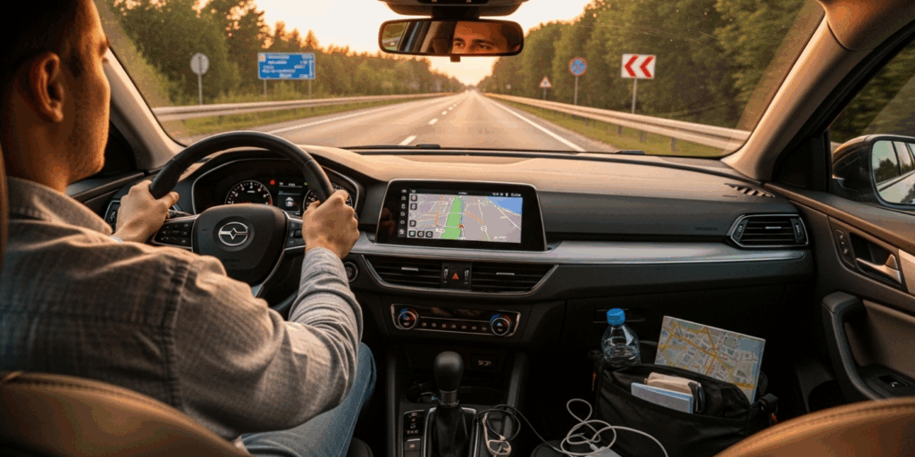 Navegação, estacionamento e hábitos inteligentes na estrada