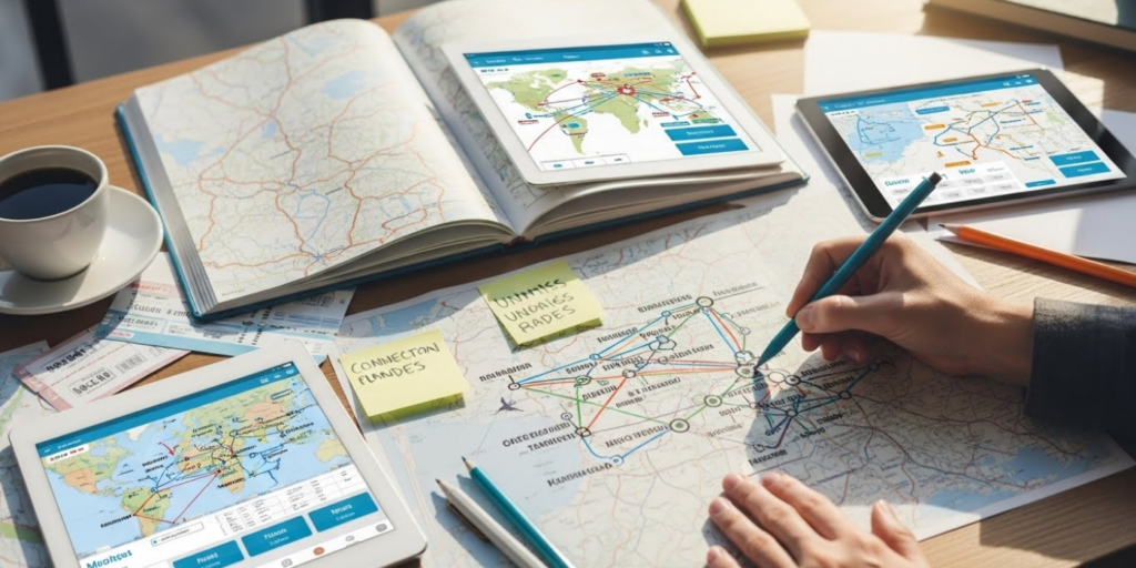 Comece pelo macro_ trace seu roteiro com “nós de conexão”